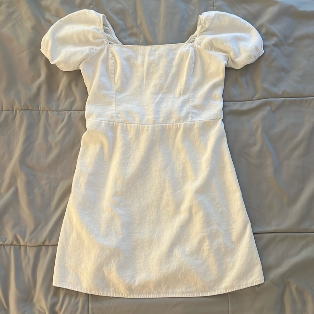 White Linen Dress from Hollister, size L